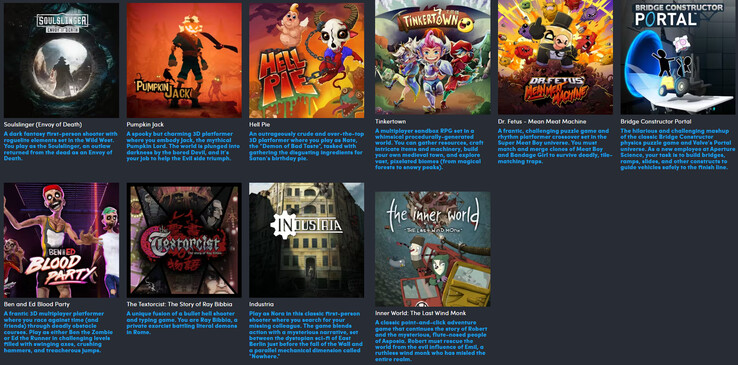 Tutti i giochi inclusi nel bundle Headup Games (Fonte: Humble Bundle)
