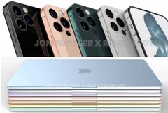 I rendering dell'iPhone 14 Apple e del MacBook Air 2022 sono già stati pubblicati online. (Fonte: Jon Prosser/RendersbyIan)