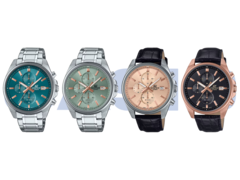 Da sinistra a destra, Casio Edifice EFV-610DE-2A, EFV-610DE-3A, EFV-610EL-5A e EFV-610ECL-1A. (Fonte immagine: Casio)