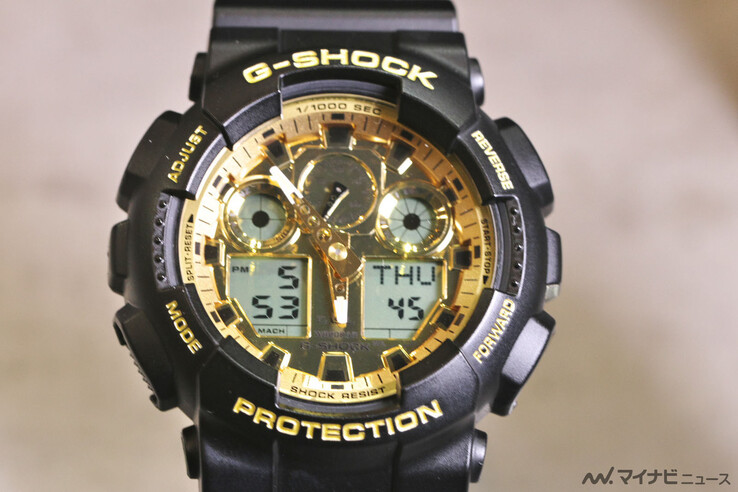 L'orologio Casio G-Shock GA-100GGB-1A9. (Fonte: MyNavi News)