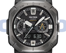 Il Casio Pro Trek PRW-B1000-1 (nella foto) ha una lunetta in acciaio inossidabile grigio scuro e un quadrante nero con accenti argentati. (Fonte: Casio - Modifica)