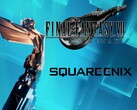 Il logo di Final Fantasy 7 Remake accanto alla statua dei The Game Awards (Fonte: The Game Awards, Square Enix con modifiche)