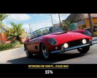 La schermata di caricamento di Forza Horizon 6 con la compilazione degli shader in background