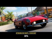La schermata di caricamento di Forza Horizon 6 con la compilazione degli shader in background