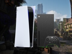 Le console PS5 e Xbox vengono mostrate con lo sfondo di Fable (Fonte immagine: Xbox Gaming, Sony PlayStation con modifiche)