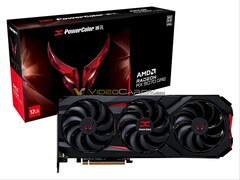 Si prevede che la Red Devil Radeon RX 9070 GRE di PowerColor presenti lo stesso design di raffreddamento delle altre schede Red Devil. (Fonte: Videocardz) 