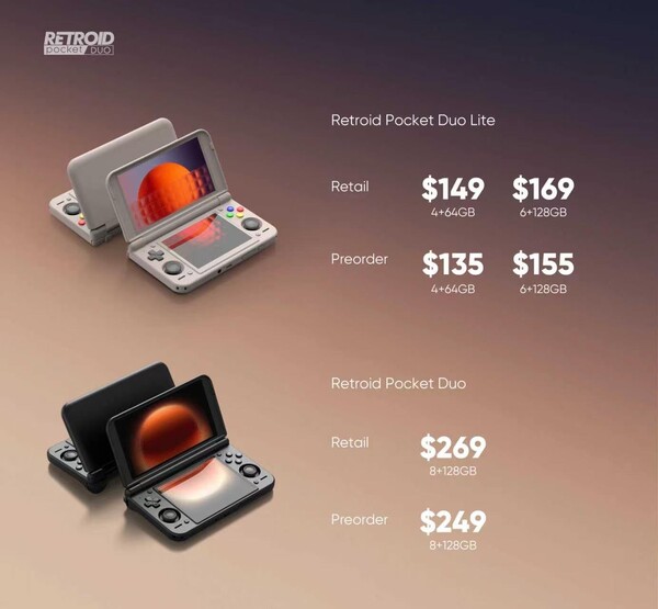 Retroid offrirà uno sconto agli acquirenti che effettueranno il preordine del Pocket Duo e del Pocket Duo Lite.