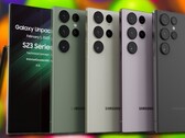 Nuovi rendering non ufficiali di Galaxy S23 Ultra mostrano il flagship Samsung con un display apparentemente piatto. (Fonte: TechnizoConcept &amp; Unsplash - modificato)