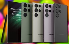 Nuovi rendering non ufficiali di Galaxy S23 Ultra mostrano il flagship Samsung con un display apparentemente piatto. (Fonte: TechnizoConcept &amp;amp; Unsplash - modificato)