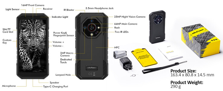 Il telefono è dotato di un pulsante aggiuntivo personalizzabile (Fonte immagine: Ulefone)
