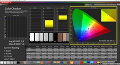 CalMAN - ColorChecker calibrato (spazio colore target AdobeRGB)