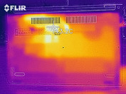 Mappa del calore lato inferiore del dispositivo sotto carico