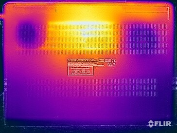 Temperature superficiali durante lo stress test (in basso)