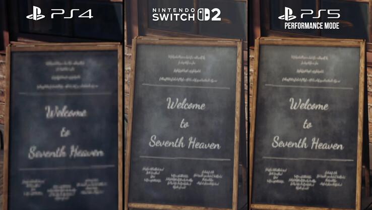 Il vantaggio più grande per Final Fantasy VII Remake Intergrade su Switch 2 rispetto a PS4 è l'utilizzo di texture a risoluzione più elevata dalla versione PS5... per alcuni asset, ma non per tutti. Il DLSS offre ancora una buona qualità generale dell