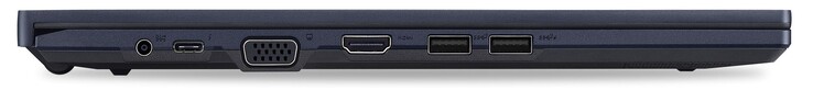 Lato sinistro: Connettore di alimentazione, 1x Thunderbolt 4, VGA, HDMI, 2x USB 3.2 Gen2