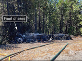 Ci sono voluti 50.000 galloni per spegnere l'incendio di questo Tesla Semi (Fonte: NTSB)