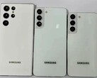 Il Galaxy S22, S22 Plus e S22 Note in bianco. (Fonte immagine: @heyitsyogesh)