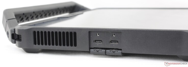 Sinistra: 2x USB-C 3.2 Gen. 2 con Thunderbolt 4 + DisplayPort + Power Delivery