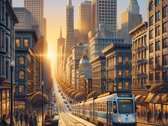 Metropolitana leggera di San Francisco (immagine generata da DALL-E 3)