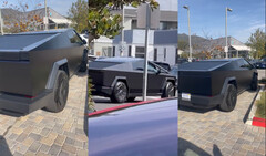 Il rivestimento nero opaco sembra nascondere bene qualsiasi deformazione del pannello, senza dare nell'occhio (fonte immagine: Greggertruck e AtomAntEater su X)