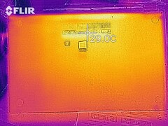 Distribuzione del calore lato inferiore (idle)