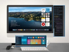 Il display può essere montato accanto o sotto il monitor principale (fonte: PinRuis)