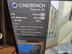 ROG Flow X13 con Ryzen 7 6800HS e LPDDR5-6400 - Cinebench R20. (Fonte immagine: HXL su Twitter)