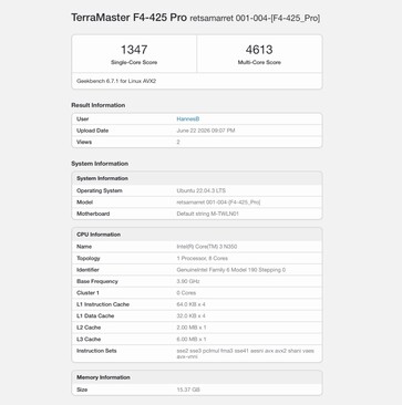 TerraMaster F4-425 Pro con processore Intel Core 3 N350