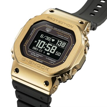 Casio G-Shock GM-H5600-9 con cassa d'oro e LCD invertito.