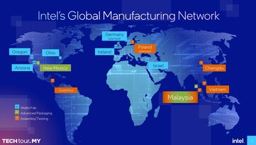 Panoramica delle sedi Intel nel mondo