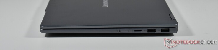 destra: Power-Taste, lettore di schede microSD, 2x USB-A 3.2 Gen 1