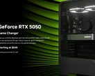 Immagine promozionale ufficiale della GPU desktop Nvidia RTX 5050. (Fonte immagine: Nvidia)