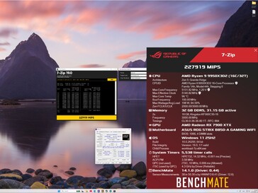 risultato del benchmark 7-Zip per la CPU Ryzen 9 9950X3D2.