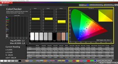CalMAN ColorChecker (profilo: AdobeRGB, spazio colore di destinazione AdobeRGB)