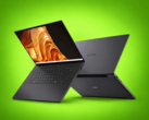 Dell XPS 16 Creator Edition mostrato con lo schermo aperto e il pannello posteriore visibile
