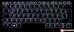 La tastiera dell'HP EliteBook x360 1030 G2 (illuminata)