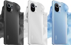 Lo Xiaomi Mi 11 dovrebbe essere disponibile in una scelta di colori. (Fonte dell'immagine: Weibo - modificato)