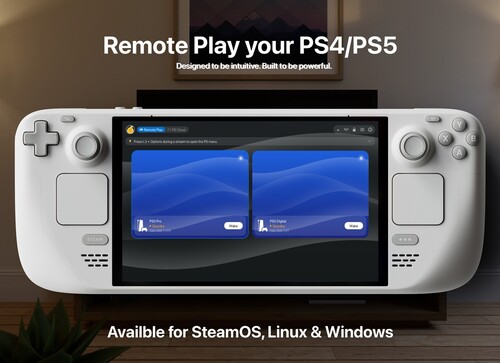 PS Remote Play in Asobi: Remote Play mostrato su uno Steam Deck