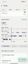 La sezione Sleep ridisegnata nell'app Fitbit. (Fonte: Fitbit)