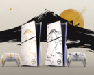 Le piastre PS5 in edizione limitata di Ghost of Yotei in mostra (fonte: PlayStation YT)