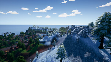 Un'immagine che mostra un paesaggio in Hydroneer.