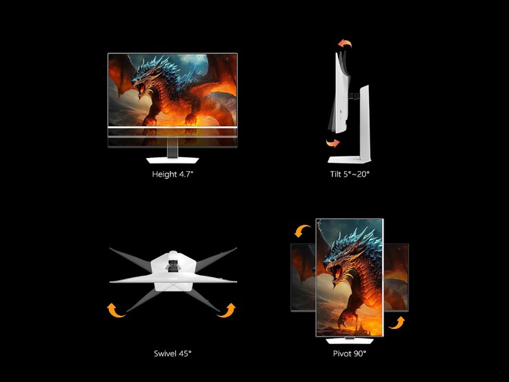 Innocn GA27M1Q è dotato di un supporto completamente regolabile. (Fonte: Innocn via Amazon)