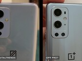 I presunti OnePlus 9 e OnePlus 9 Pro, da sinistra a destra. (Fonte: Dave Lee)