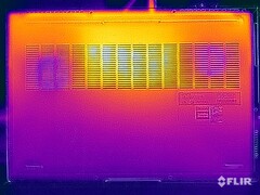 Temperature superficiali dello stress test (in basso)