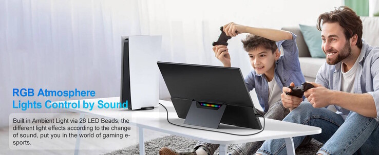 Questo monitor da gioco portatile è dotato di illuminazione RGB (Fonte: Uperfect)