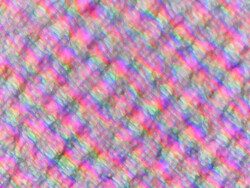 L'immagine della griglia dei subpixel mostra il display estremamente sgranato.