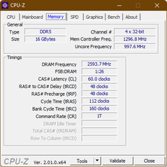 CPU-Z Memoria