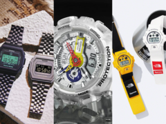 Da sinistra a destra (nella foto): Rag & bone × Casio Vintage Premium, A$AP Ferg GA-110FRG-7AER e Supreme × The North Face DW-6900SNF-1A. (Fonte: Casio. G-Central)