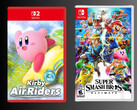 Mockup della scatola di Kirby Air Riders con la scatola di Super Smash Bros. Ultimate (Fonte: Playasia, Nintendo of America)