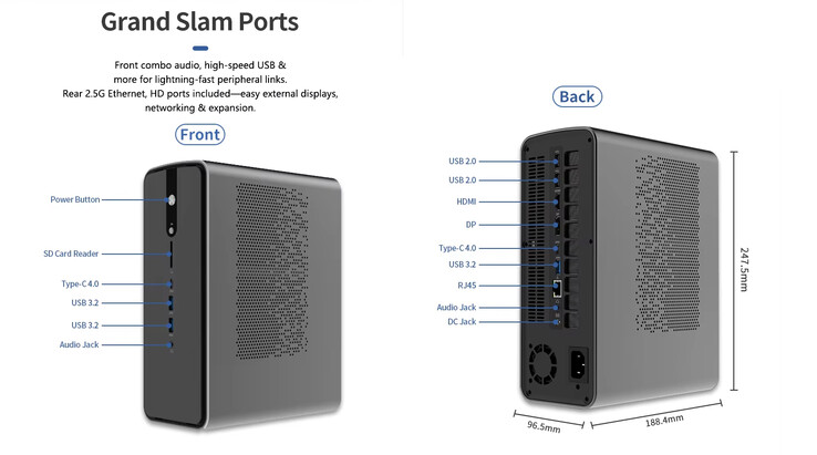Configurazione delle porte e design del mini PC (Fonte: Lenovo LCFC)